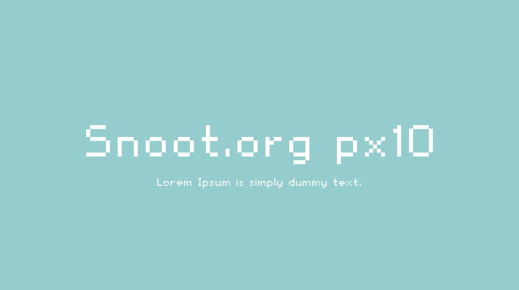 Snoot.org px10 Font