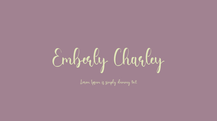 Emberly Charley Font
