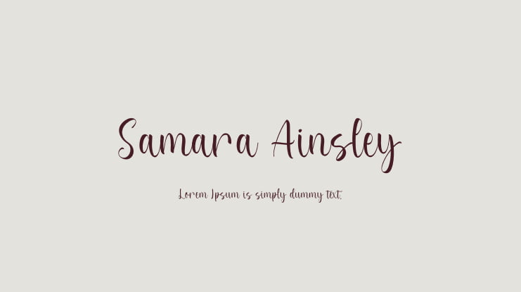 Samara Ainsley Font
