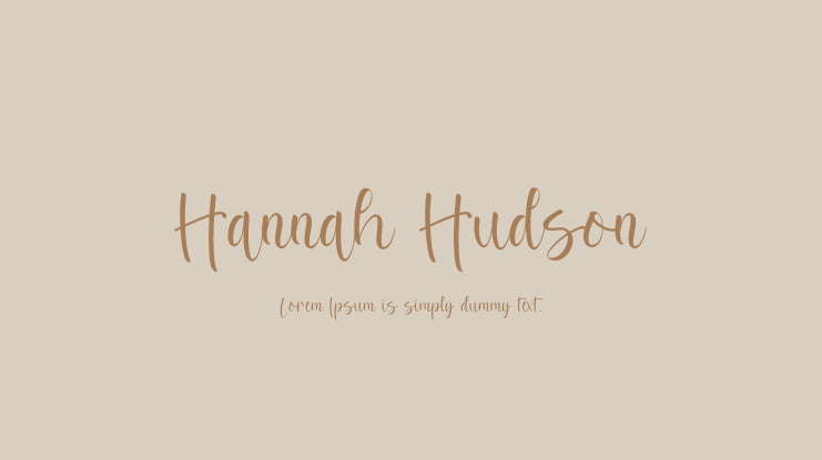 Hannah Hudson Font