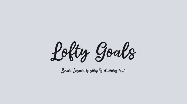 Lofty Goals Font
