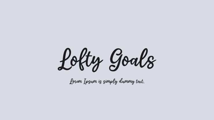 Lofty Goals Font