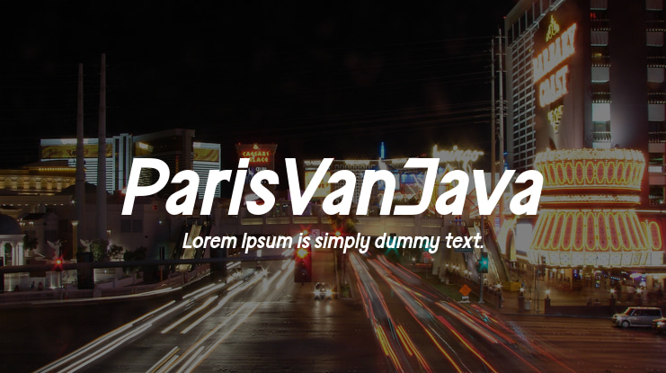 ParisVanJava Font