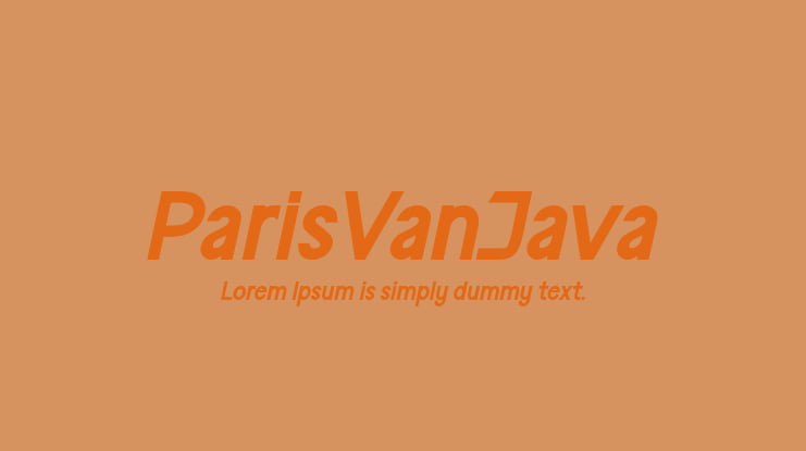 ParisVanJava Font