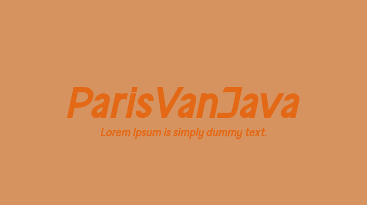 ParisVanJava Font