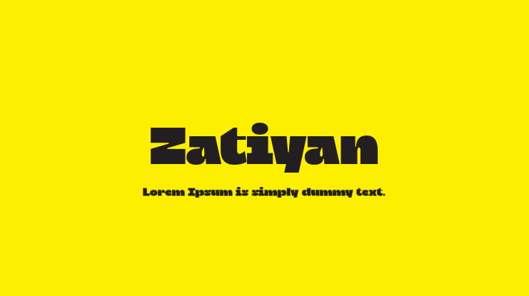 Zatiyan Font