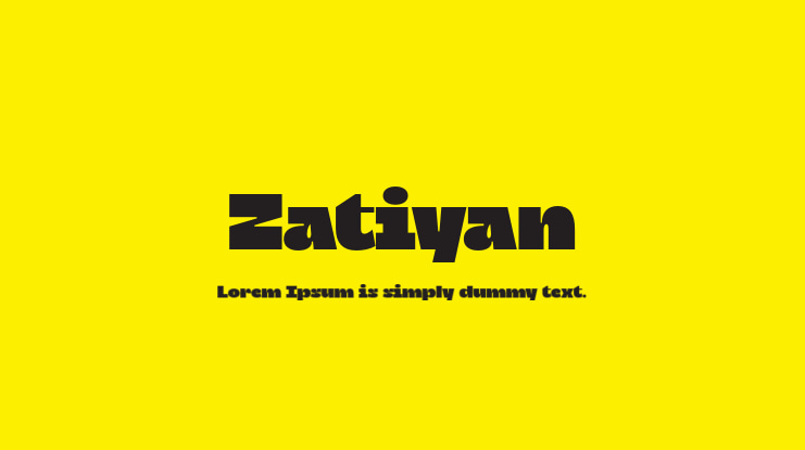 Zatiyan Font