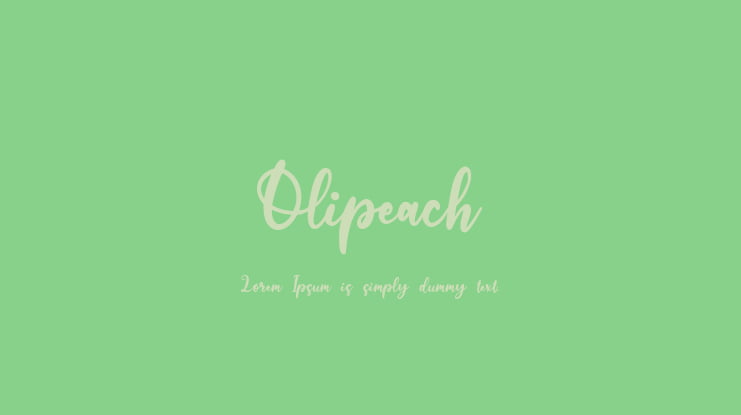 Olipeach Font
