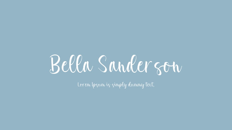 Bella Sanderson Font
