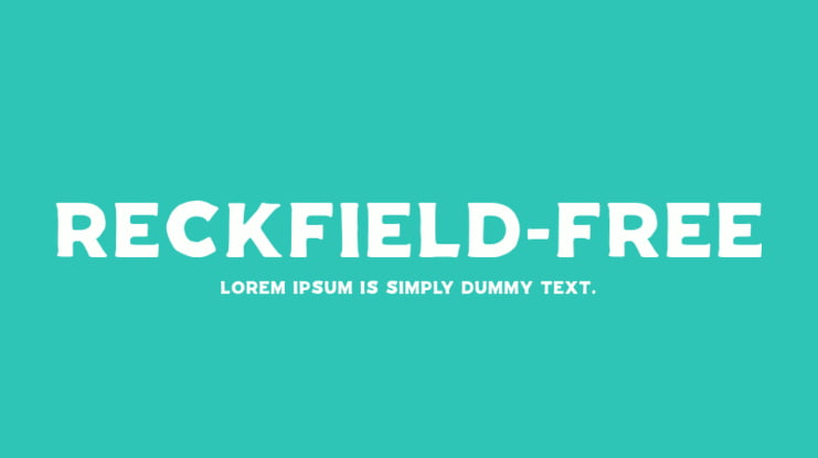 RECKFIELD-Free Font