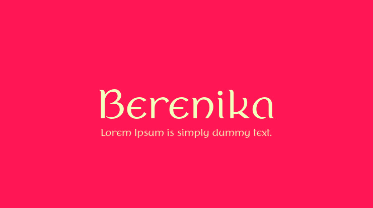 Berenika Font Family