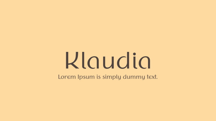Klaudia Font Family