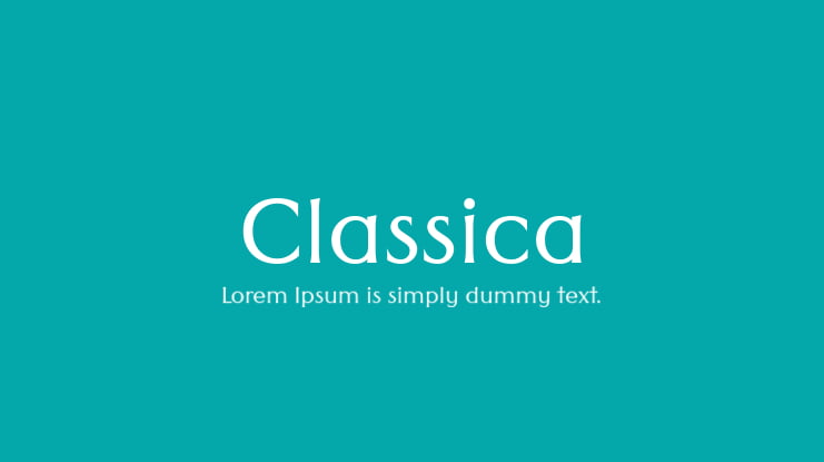 Classica Font Family