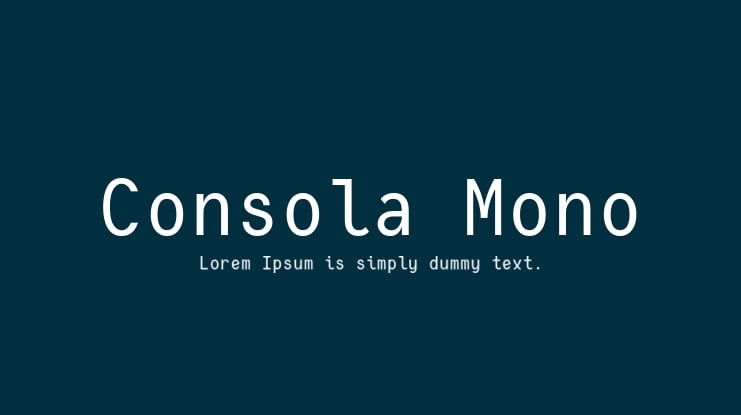 Consola Mono Font Family