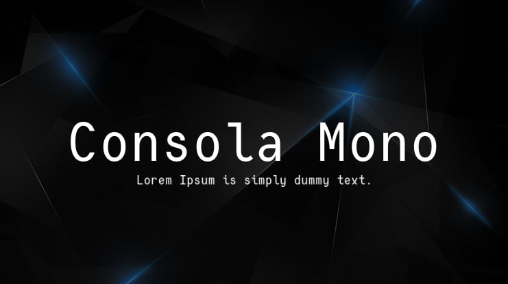 Consola Mono Font Family