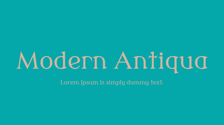 Modern Antiqua Font Family