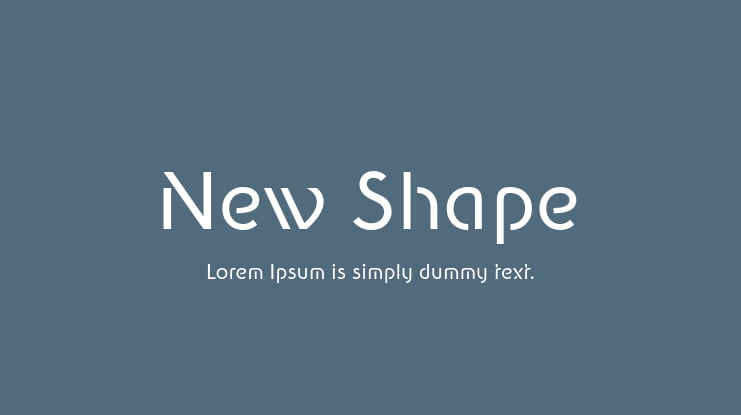 New Shape Font Family