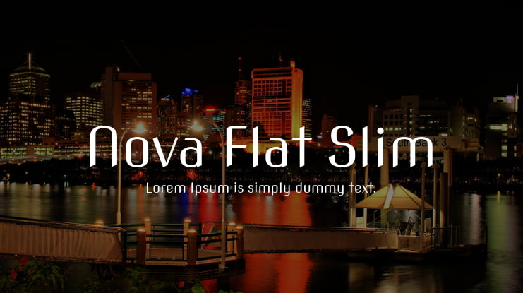 Nova Flat Slim Font Family