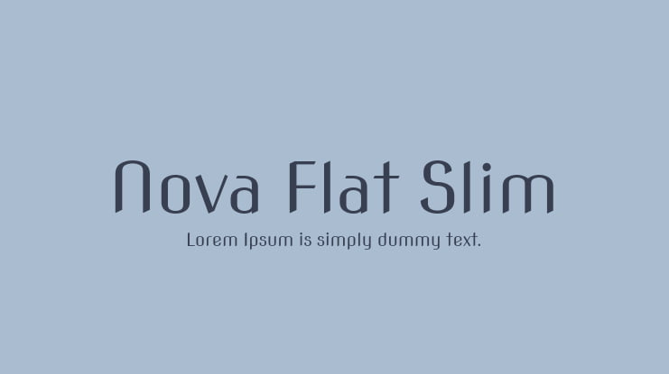 Nova Flat Slim Font Family