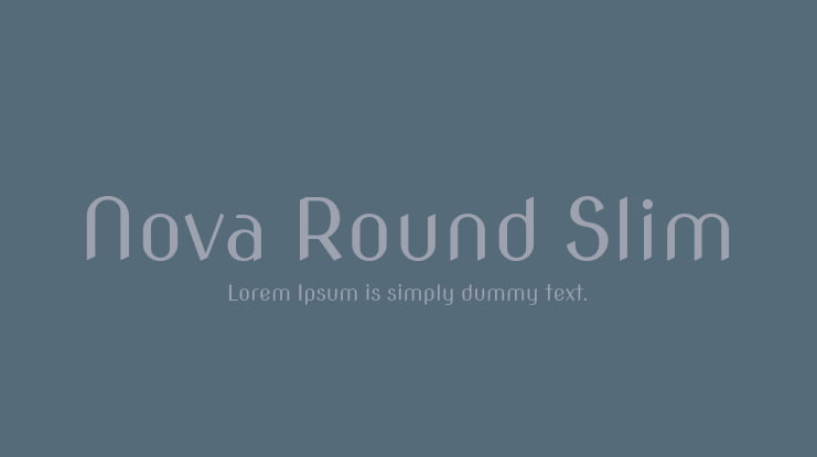 Nova Round Slim Font Family
