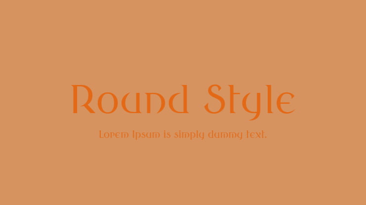 Round Style Font Family