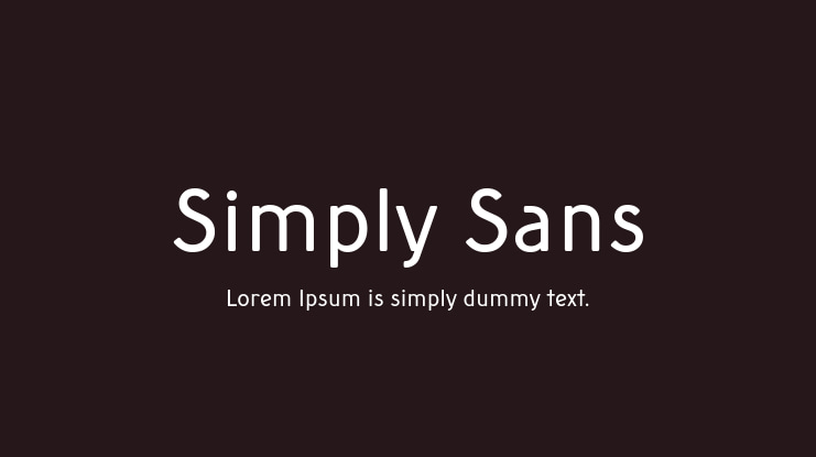 Simply Sans Font Family