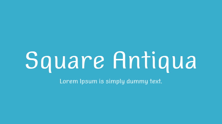 Square Antiqua Font Family