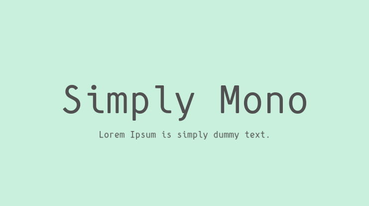 Simply Mono Font Family