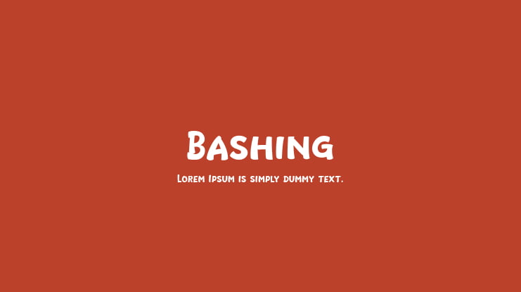 Bashing Font