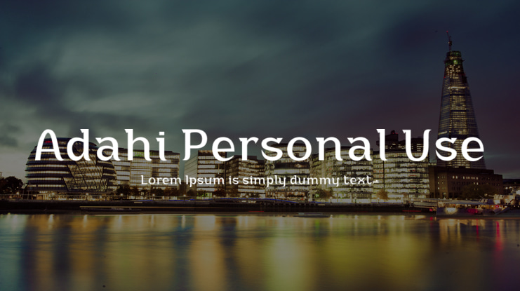 Adahi Personal Use Font Family