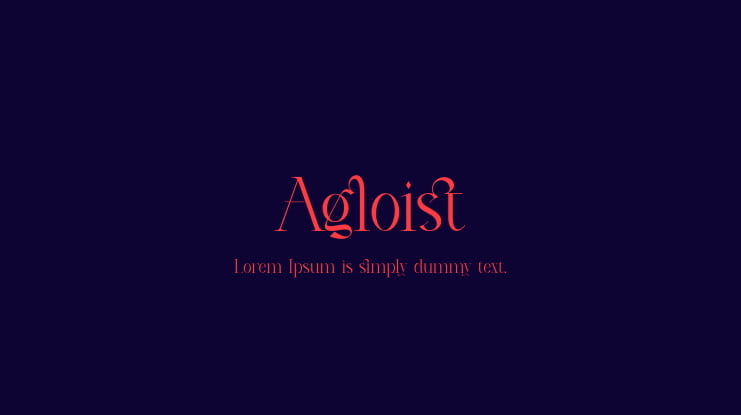 Agloist Font