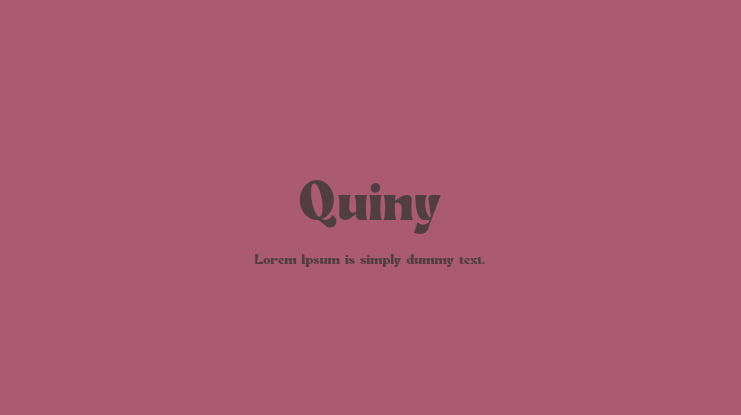 Quiny Font