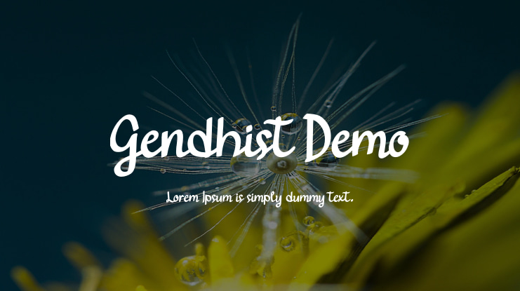 Gendhist Demo Font