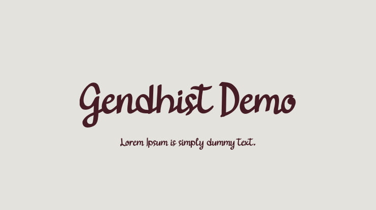 Gendhist Demo Font