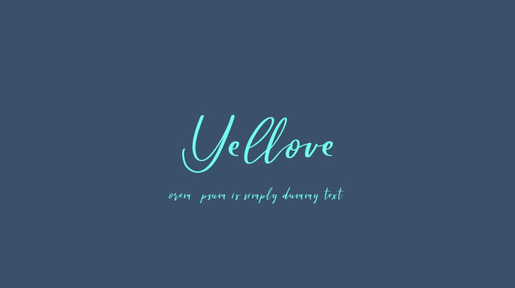 Yellove DEMO Font