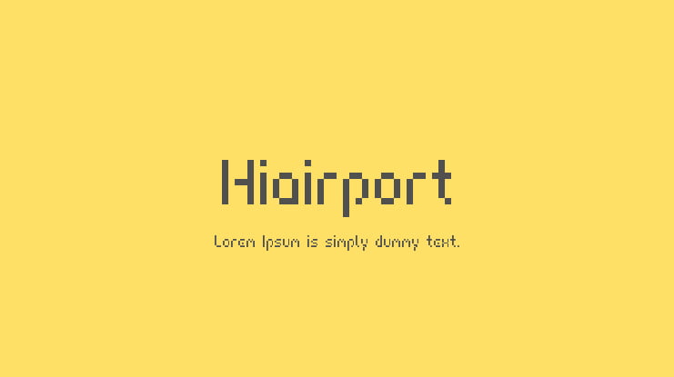 Hiairport Font Family