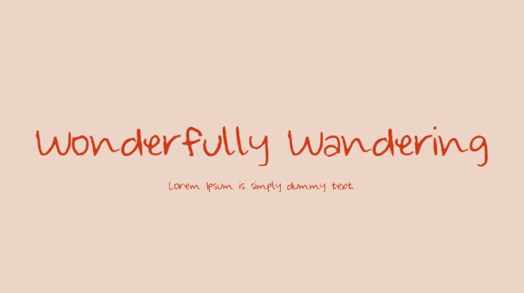 Wonderfully_Wandering Font