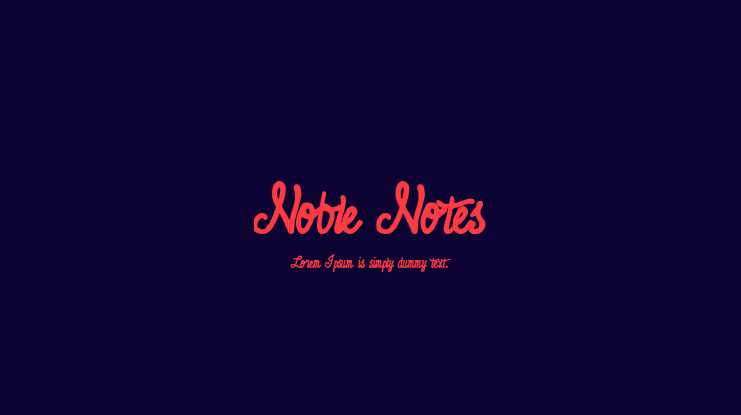 Noble Notes Font