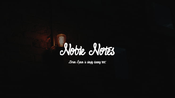 Noble Notes Font