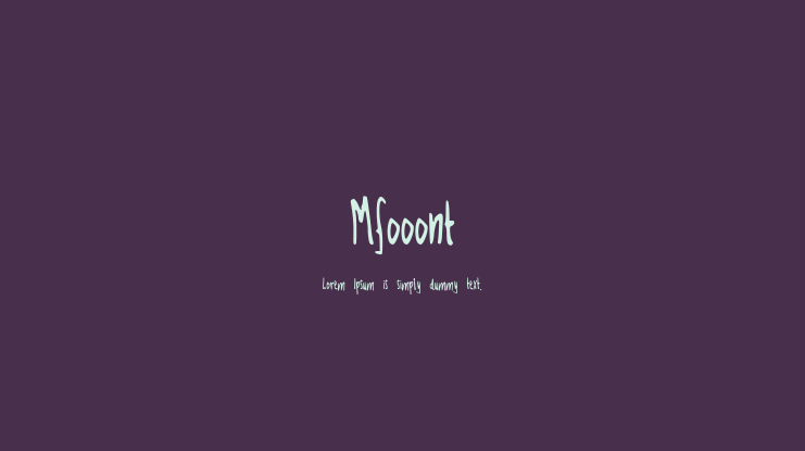 Mfooont Font