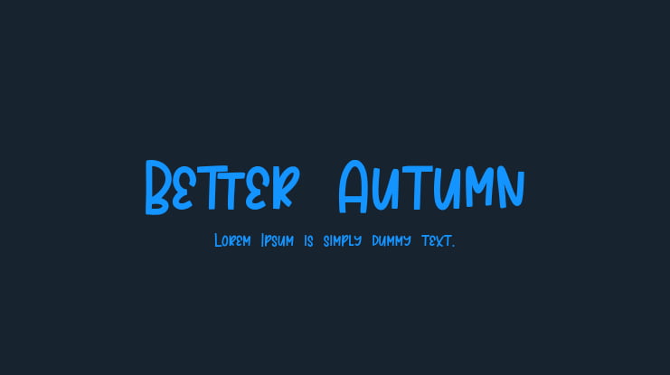 Better Autumn Font