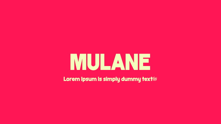 MULANE Font Family