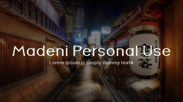 Madeni Personal Use Font Family
