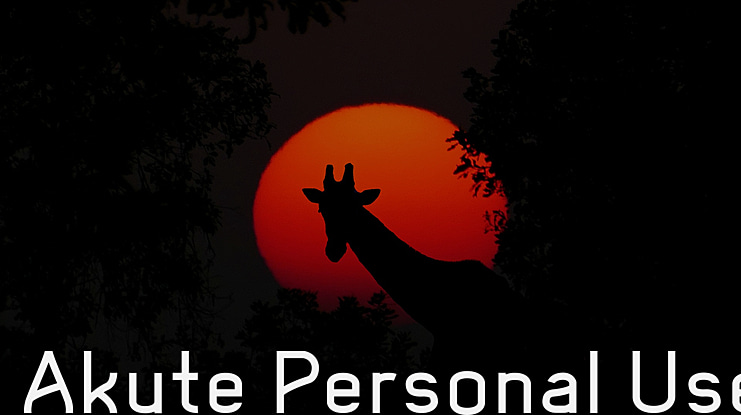 Akute Personal Use Font Family