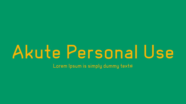 Akute Personal Use Font Family