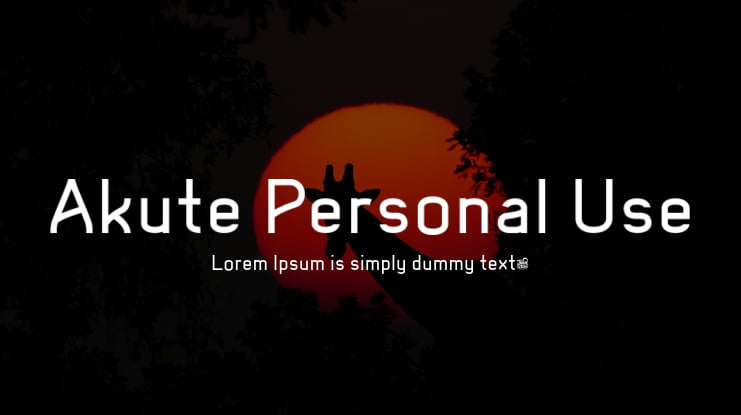 Akute Personal Use Font Family