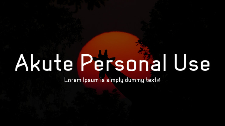 Akute Personal Use Font Family