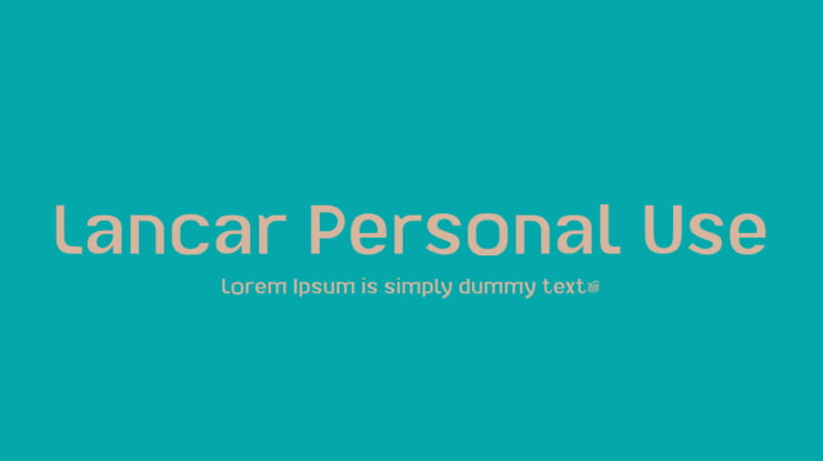 Lancar Personal Use Font Family
