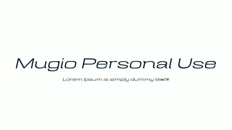 Mugio Personal Use Font Family