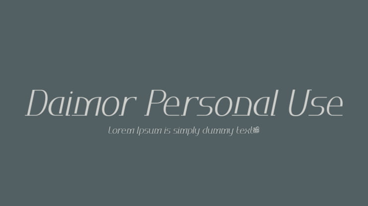 Daimor Personal Use Font Family